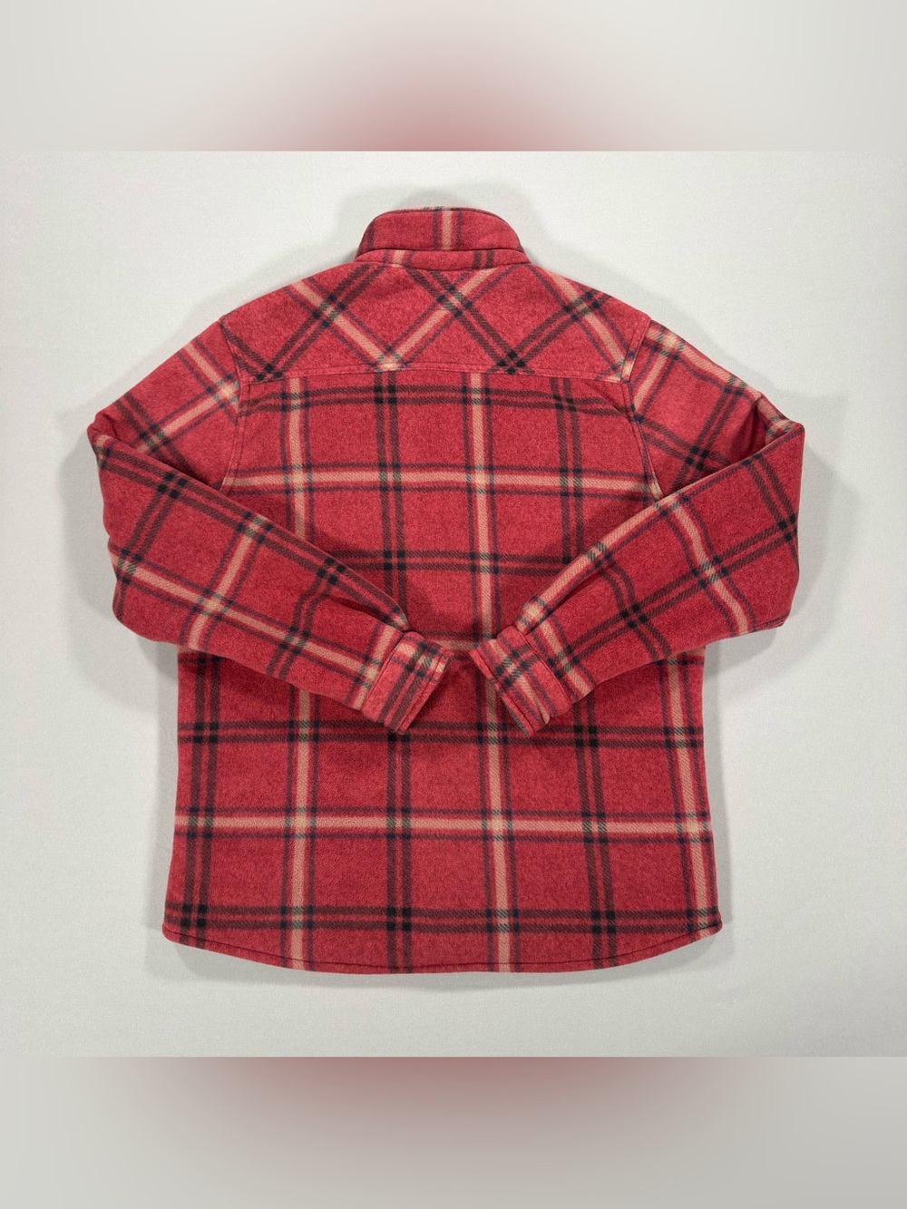 O'Neill Superfleece Men's M Sherpa Lined Plaid Fleece Shirt Jacket Red Flannel - Picture 10 of 12